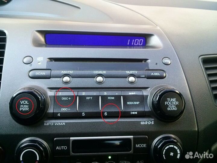 Штатная магнитола honda civic 4d