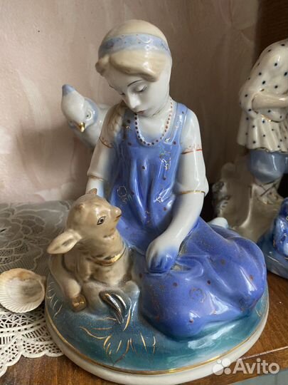 Статуэтка.Гжель.Аленушка.ссср