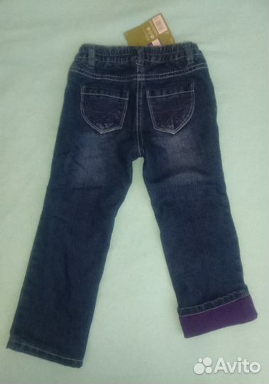 Новые джинсы на подкладе немецкой марки Lupilu, 98