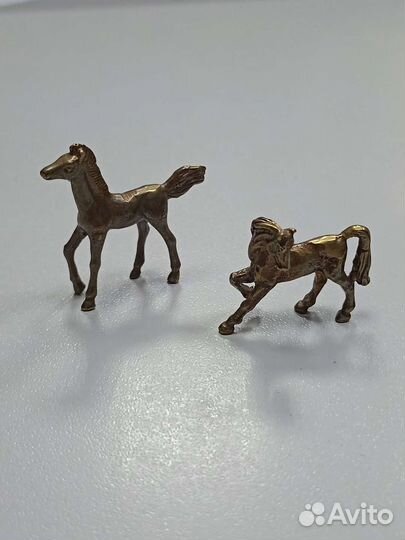 Миниатюрные лошадки бронза