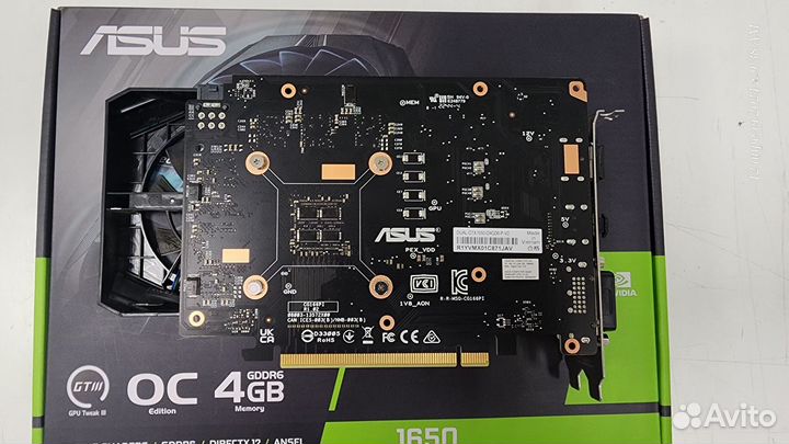 Видеокарта asus GTX1650 4GB gddr6