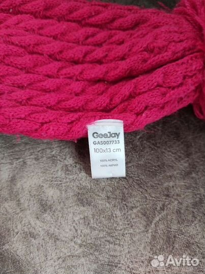 Комплект шапка с шарфом на девочку 4-6 лет