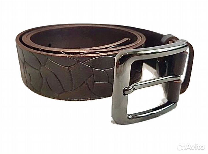 Ремень кожаный «Bear» 1245 с тиснением