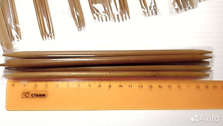 Набор бамбуковых чулочных спиц, 13 см