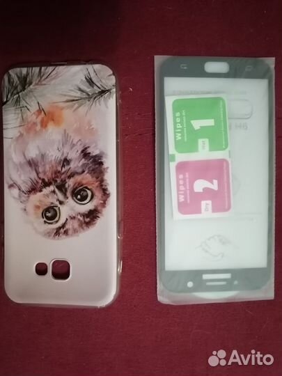 Продам чехол и защитное стекло к самсунг А7 2017