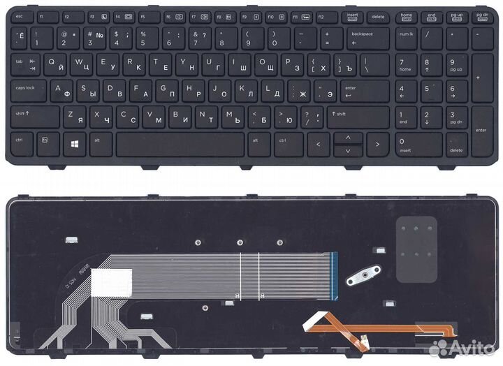 Клавиатура HP 450 G2 черная с рамкой