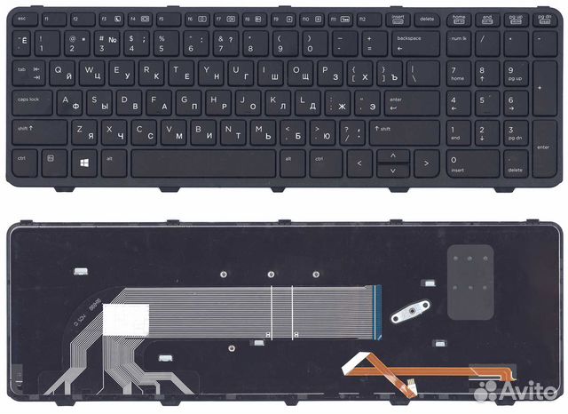 Клавиатура HP 450 G2 черная с рамкой