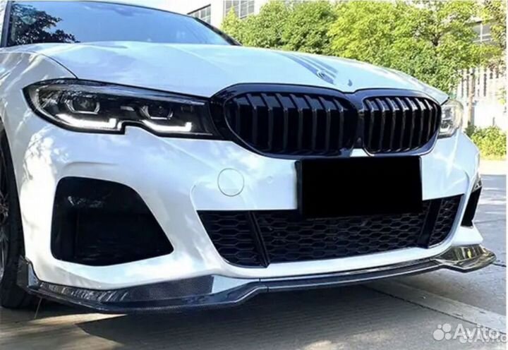 Губа для переднего бампера bmw 3 g20 m пакет