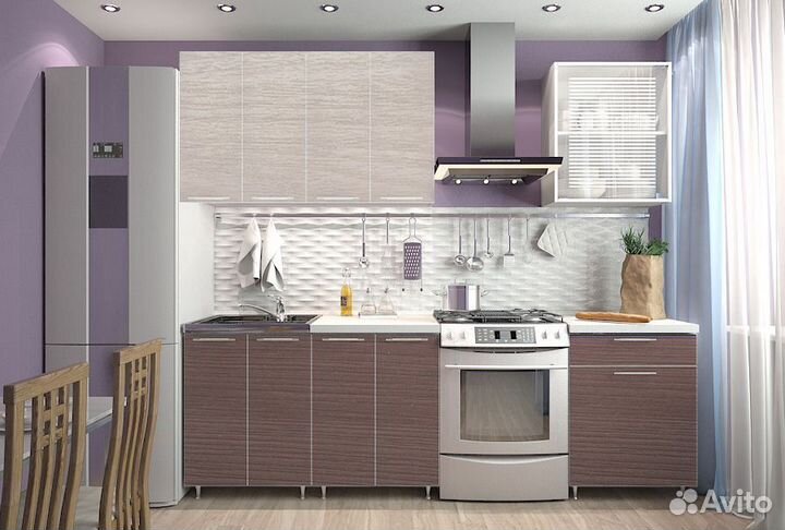 Кухня 1,8 м Радуга шимо темный/светлый