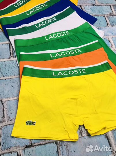 Мужские трусы боксеры нижнее белье Lacoste хлопок