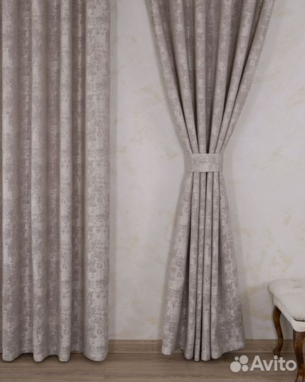 Портьеры мрамор Зарина Розовый жемчуг шторы