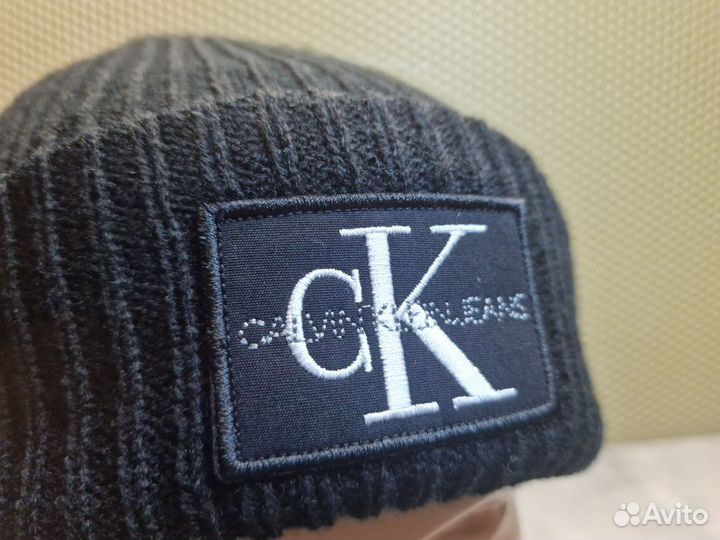 Шапка Calvin Klein чёрная премиум