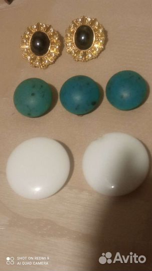 Кулон бирюза клипсы браслеты