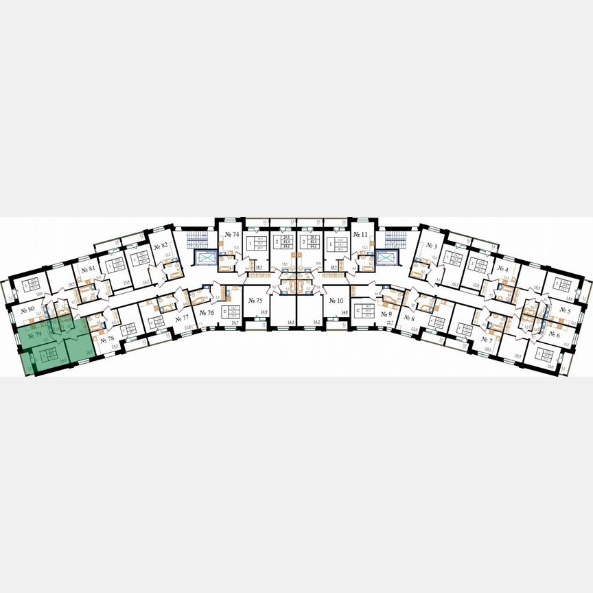 2-к. квартира, 51,5 м², 2/8 эт.