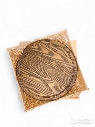 Деревянная вращающаяся тортовница 29 см