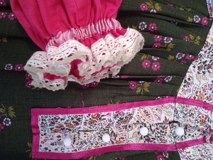 Русский народный фольклорный сарафан с рубашкой