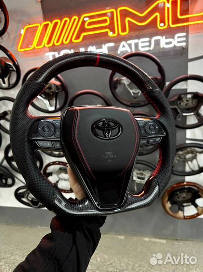 Спорт-руль из карбона на Камри V70-V75