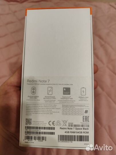 Xiaomi Redmi Note 7, 4/64 ГБ
