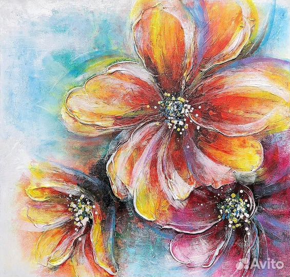 Интерьерная картина маслом детальная проработка