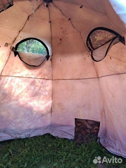 Палатка баня с печкой