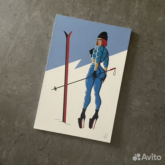 Картина акрилом и маслом 