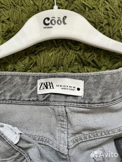 Джинсы zara 38 с напылением