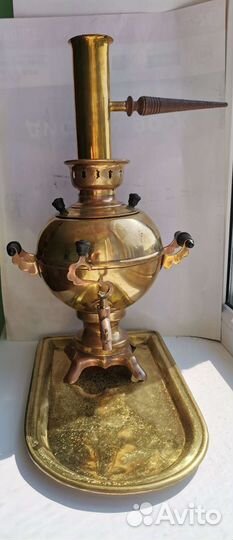 Подносы царские латунные с орлами 1882г самовар от