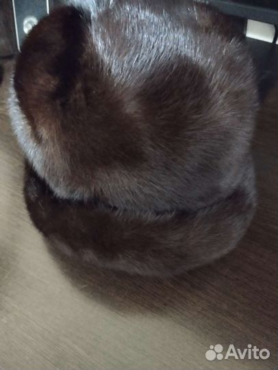 Шапка норковая черная