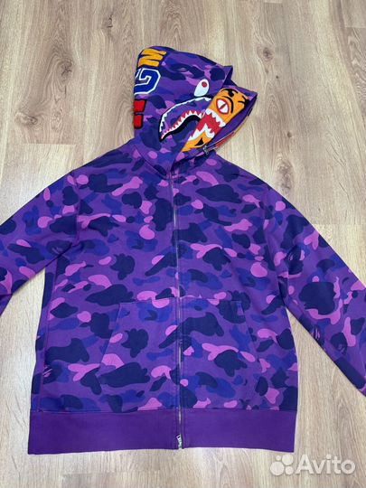 Bape full zip double hoodie