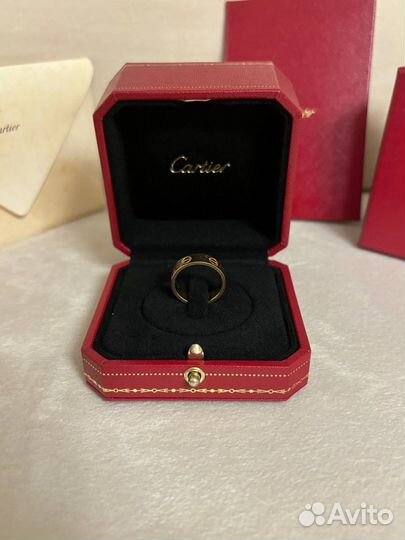 Бронь Золотое кольцо Cartier love оригинал