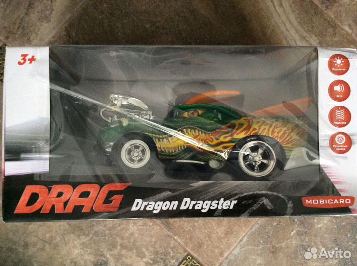 Машинка Mobicaro ру Дракон со звуковыми эффектами