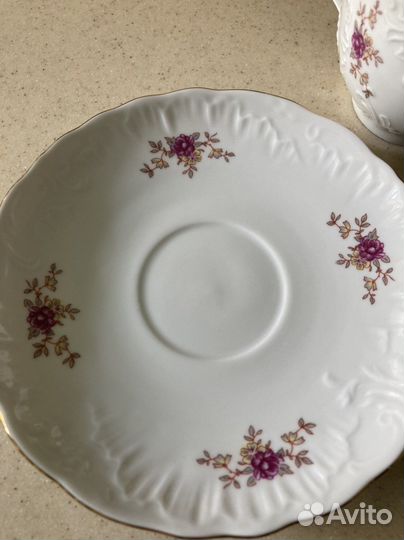 Чашка с блюдцем фарфор Польша