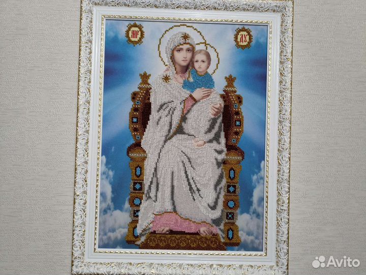 Икона Богоматерь на троне