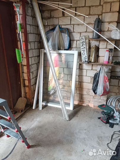 Окна алюминиевые раздвижные б у