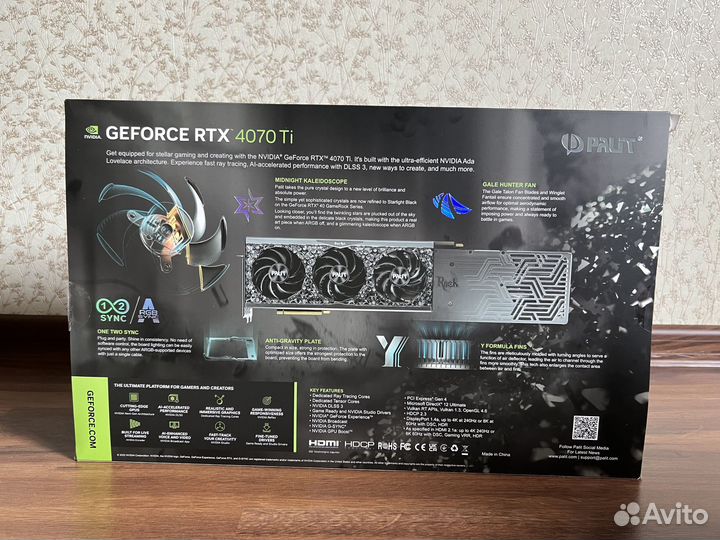 Palit GameRock RTX 4070 ti 12gb на Гарантии