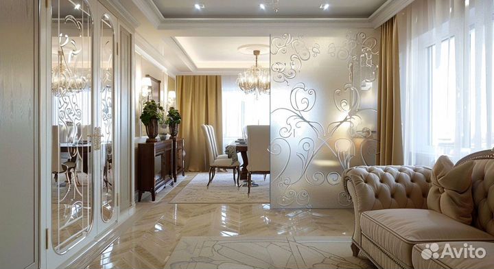 Раздвижные стеклянные перегородки