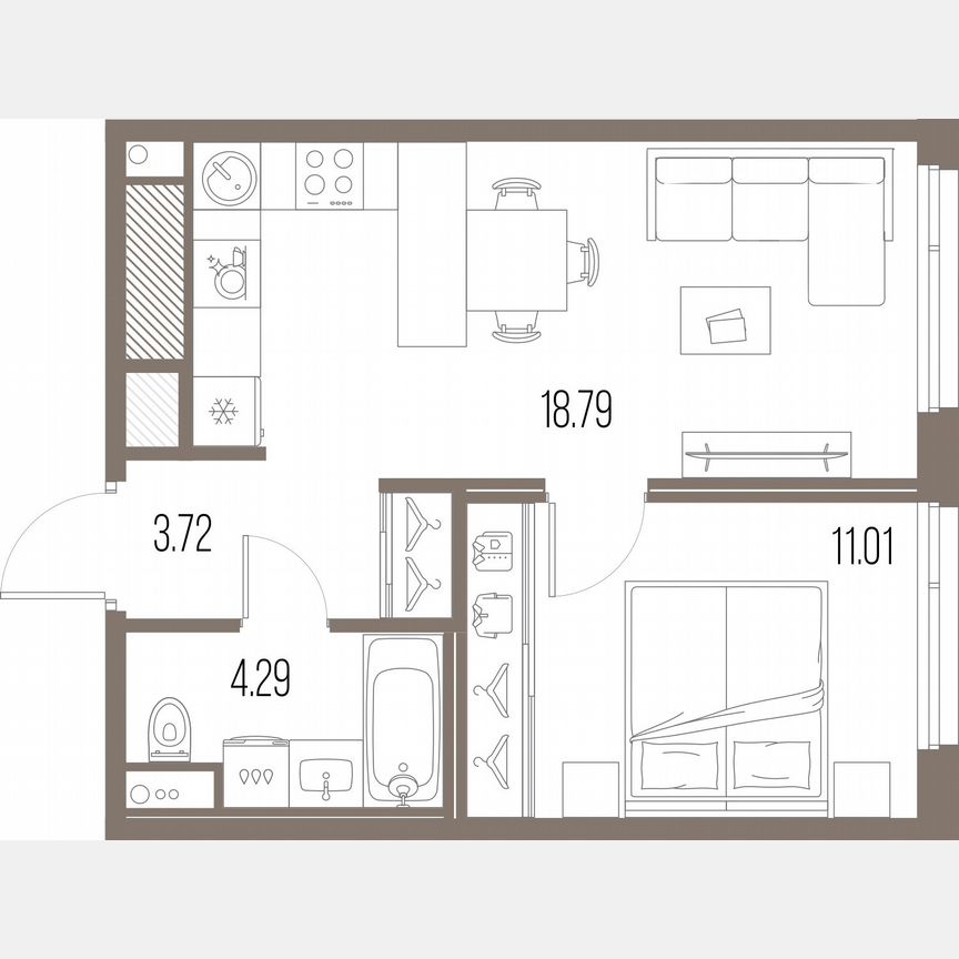 1-к. квартира, 37,8 м², 5/10 эт.