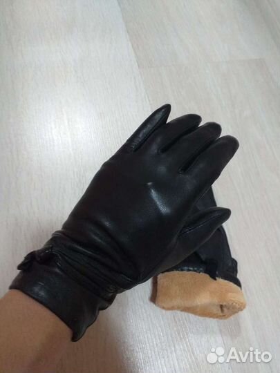 Перчатки женские кожаные размер 6с1/2