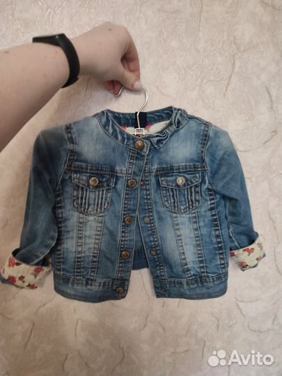 Джинсовая куртка zara 92