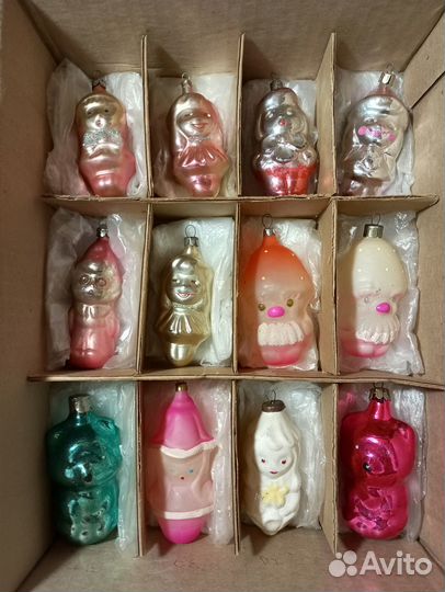 Ёлочные игрушки.Стекло. СССР