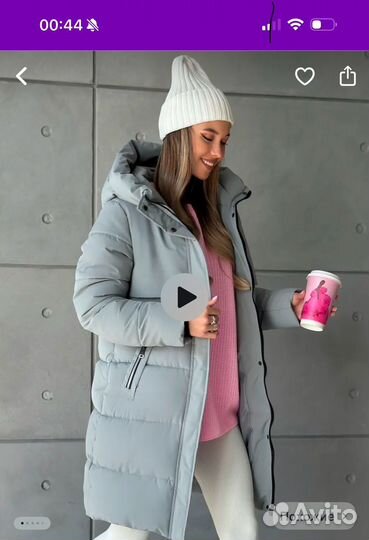 Пуховик женский зима