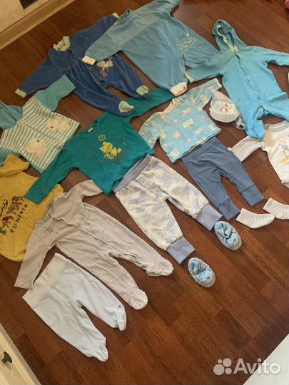 Пакет вещей 17 шт 62-86,3-18мес на мальчика