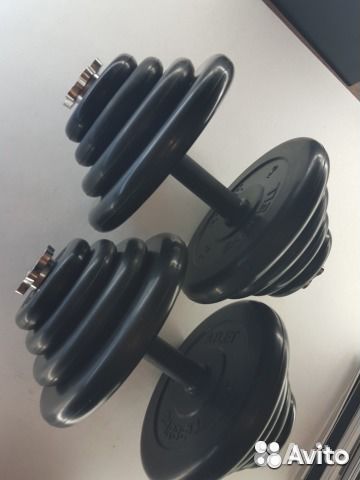 Гантели Обрезиненные по 39 кг каждая
