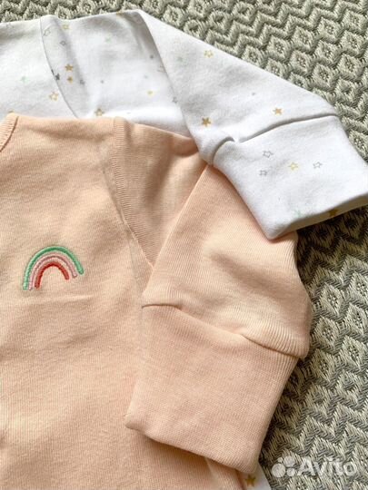 Новые слипы Next 56-62 на девочку 2шт