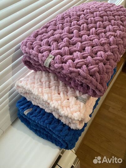 Плед детский из Alize Puffy и Alize Puffy Fine