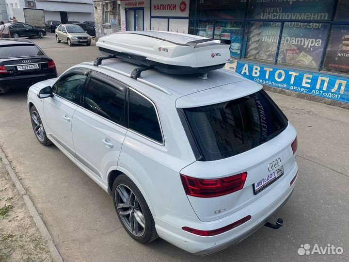 Бокс на крышу Turtle Tirol 420 211x92x38 бел гляне