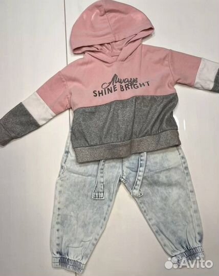 Джинсы кофта для девочки 86 92