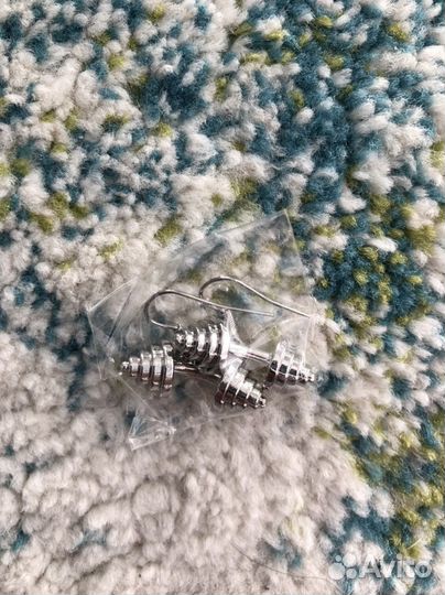 Серьги гантели