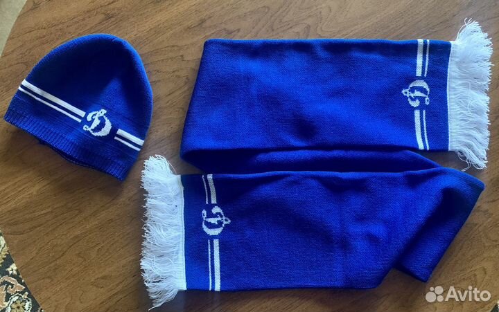 Комплект шапка и шарф фк Динамо