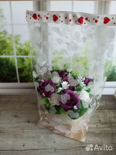 Букет из мыльных цветов